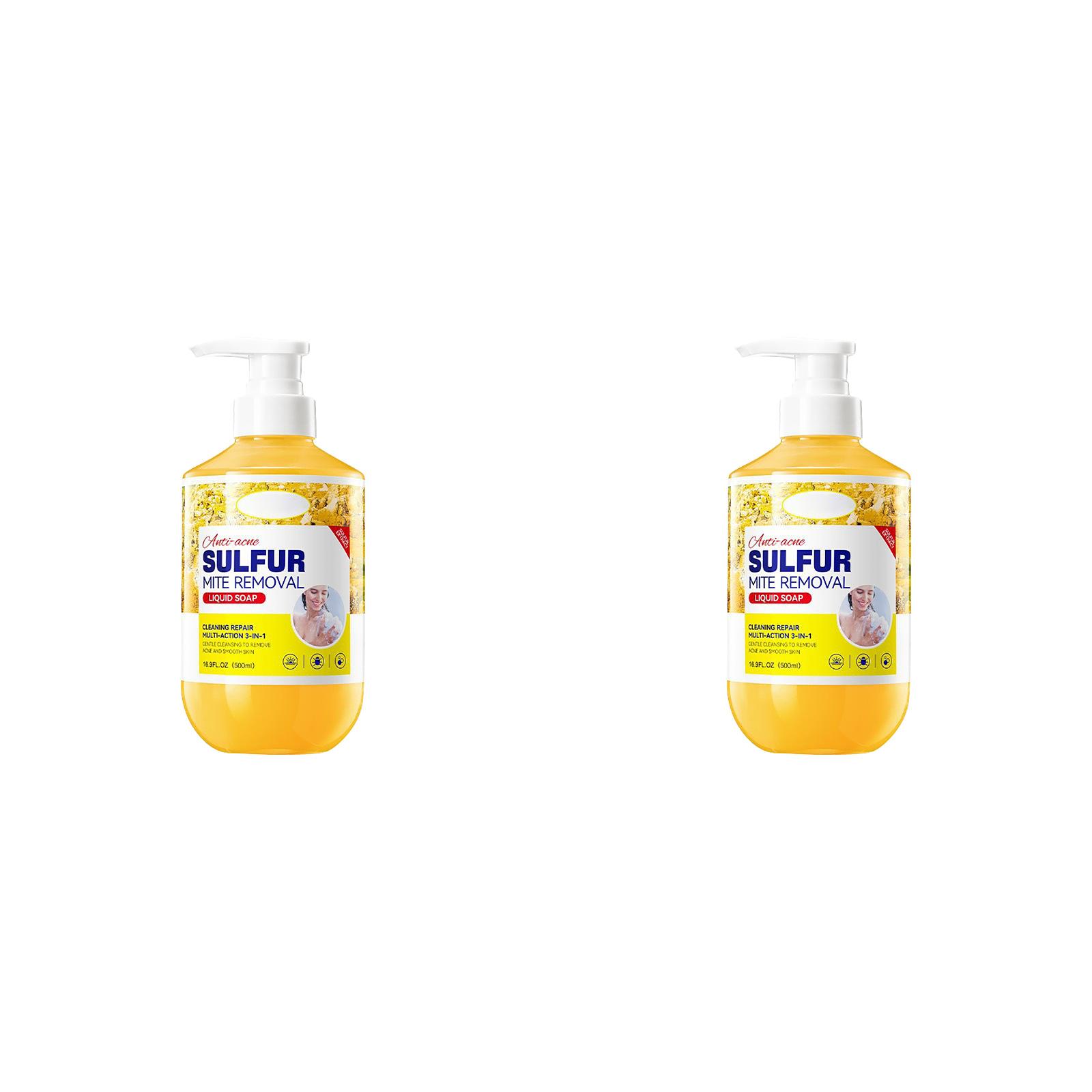 500mlSulfur Body Wash Deep Cleanse & Nourish Skin For Glow Leech Oil