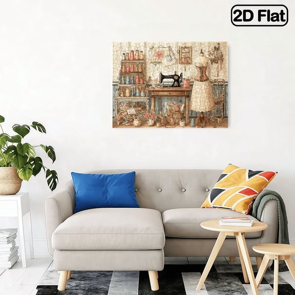 500pc Fun puzzle,frameless paper puzzle, mental exercise,suitable for family games during holidays. The best gift for puzzle enthusiasts. Clothing, sewing machines.