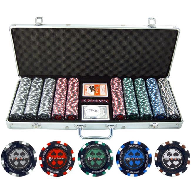 500pc Pro Poker 13.5g Clay Poker Set - Walmart.com