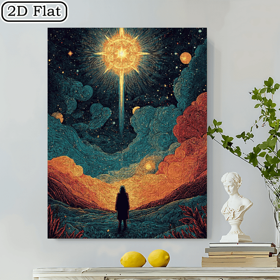 500pcLarge Cosmic Night Sky Jigsaw Puzzle with Starry Pieces - -Scratch Suitable for , Family Activity, Challenging Artistic Puzzle Building, Educational Astronomy Project