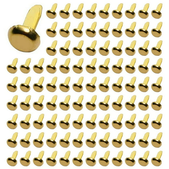 500pcs 1/2 Inch Brass Paper Fasteners, Mini Paper Fasteners for ...