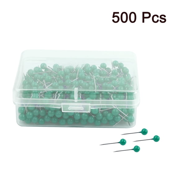 500pcs 1/8 Inch Push Pins Round Head Thumb Tacks for Home Office Cork Boards Map Note Picture Hanging Green