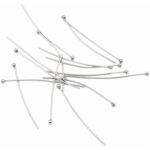 500pcs 35mm Stainless Steel Ball Headpins DIY Jewelry Necklace Beading Making