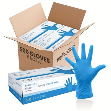 Diamond Gloves Nitrile Exam Gloves (5Mil) – Powder Free, Case Of 1000 (Choose Size S, M, L, XL)