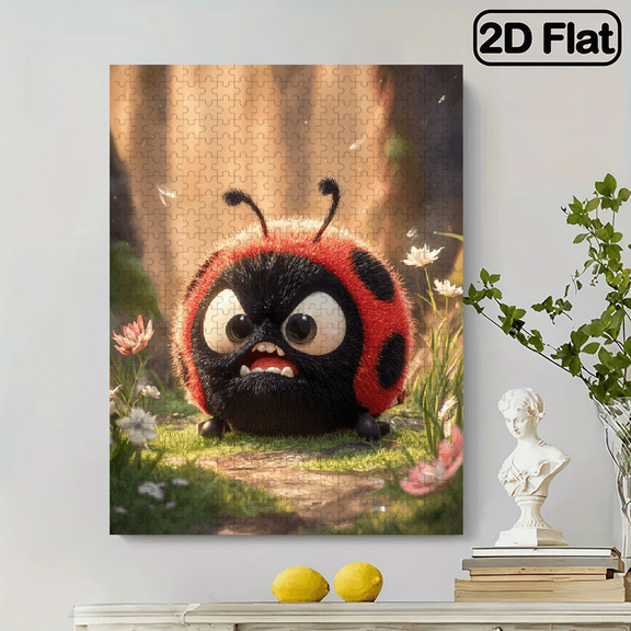 500pcs Adult Jigsaw Puzzle, 20.4x15 Inches Large Size, Cute Ladybug Insect Design, Perfect for DIY Creative Fun with Family and Friends. An Ideal Stress-Relief Gift for Birthdays or HolidaysInte