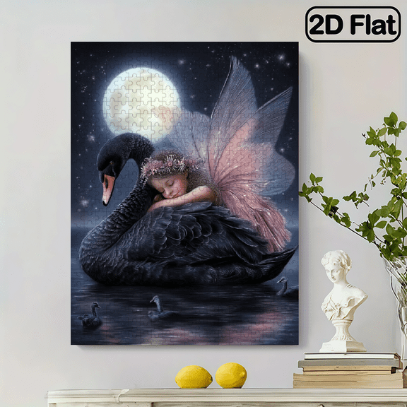 A 500pcs Adult Mini Puzzle Featuring Anime Character and Landscape Themes, High Difficulty Level, Suitable for Adults, Family Entertainment. 20.4x15in