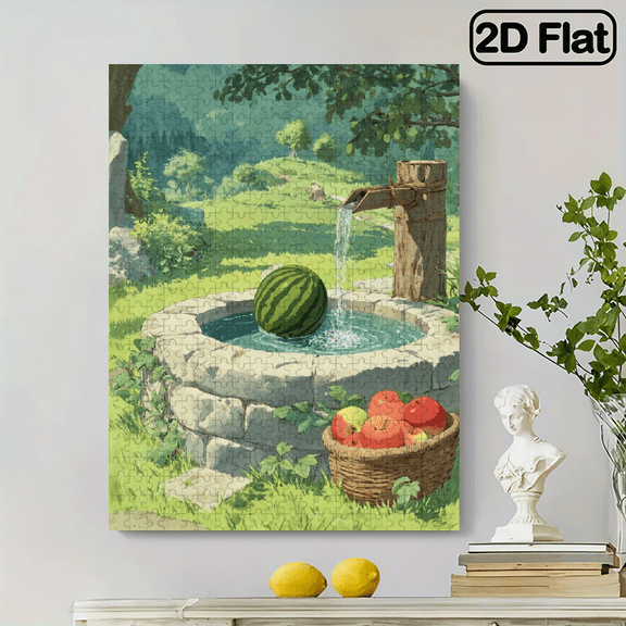 A 500pcs Adult Mini Puzzle Featuring Anime Character and Landscape Themes - Scratch-resistant, High Difficulty, Suitable for Adults, Family Entertainment, DIY Home Decoration, Halloween, Christm