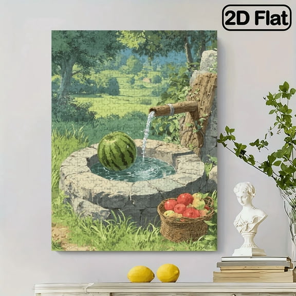 A 500pcs Adult Mini Puzzle Featuring Anime Character and Landscape Themes - Scratch-resistant, High Difficulty, Suitable for Adults, Family Entertainment, DIY Home Decoration, Halloween, Christm