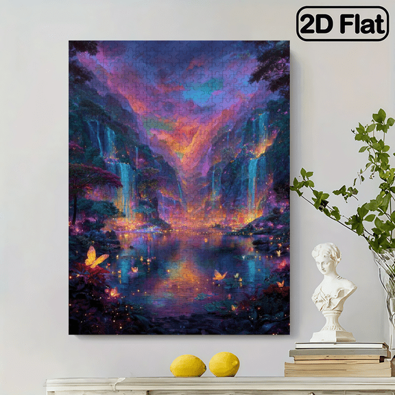 500pcs Adult Mini Puzzles - Challenging Brain Suitable for Adults with Scratch-Resistant Pieces, Complex River Design, for Family, for Home Decoration, for Christmas And Puzzle Gifts