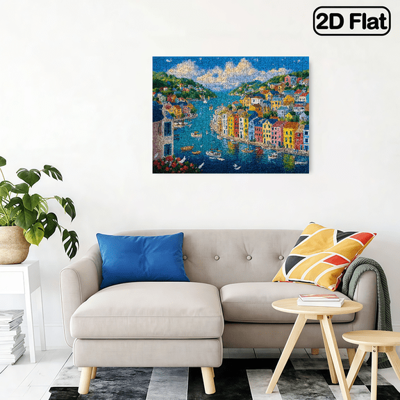 500pcs Adult Puzzle - Large Challenge Puzzle Book for Adults Families, Challenging Brain Teaser with 14.9x20.4in, Portable Gift for /Christmas/Holidays, Activity, Advanced Puzzle Game