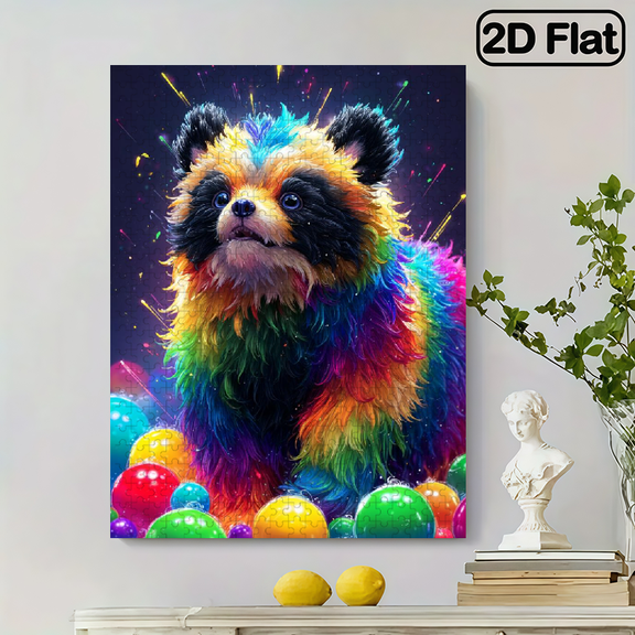 A 500pcs Adult Puzzle, Measuring 20.4X15 Inches, Featuring a Colorful Bear Design, Perfect for Creative Fun with Family And Friends. an Ideal Choice for Birthday Or Holiday Stress Relief GiftsAn