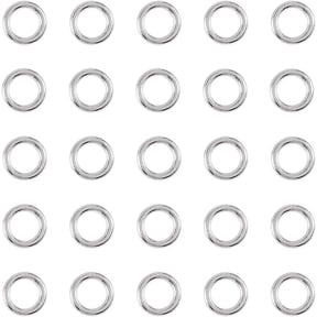 500pcs Alloy Silver Gauge Closed Jump Rings for Crafting DIY Jewelry Making Accessaries 7x1mm Hole: 4.5mm; Inner Diameter: 4mm