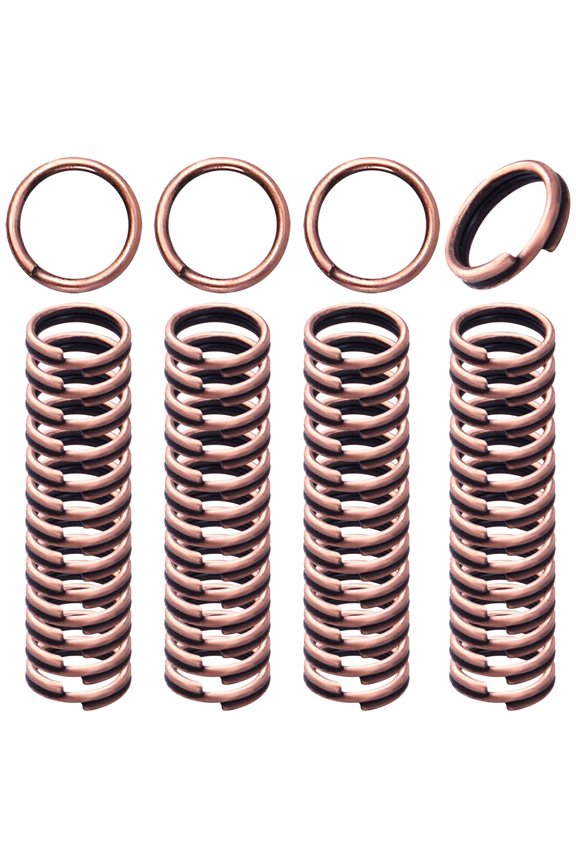 500pcs Antique Red Copper 6mm Small Split Rings Double Loop Round Split Jump Rings Wire Connectors for DIY Keychain Organization Jewelry Making Art Crafts