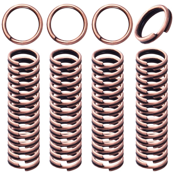 500pcs Antique Red Copper 6mm Small Split Rings Double Loop Round Split Jump Rings Wire Connectors for DIY Keychain Organization Jewelry Making Art Crafts