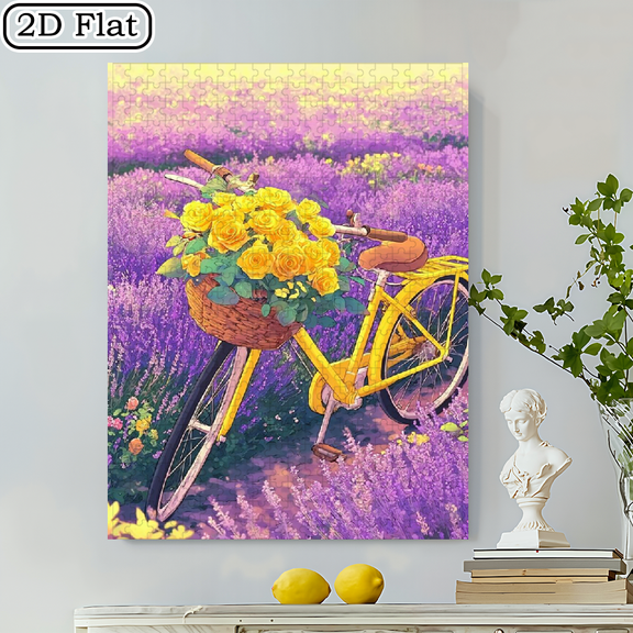 500pcs Bicycle Puzzle - Jigsaw for s Families, Stress-Relief Cardboard Building Suitable for Puzzle Enthusiasts, Portable Challenging Gift for Christmas/ Birthdays/ for art for puzzles (Ideal for