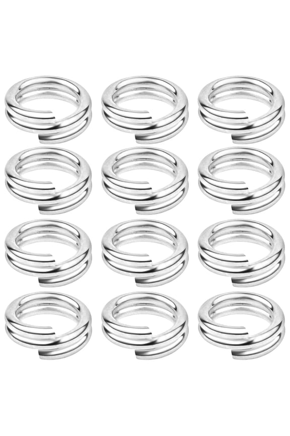 500pcs Bright Silver5 mm Mini Round Jump Rings Double Closed Split Rings Keychain Wire Ring Connector for DIY Earring Necklace Jewelry Making Craft Projects