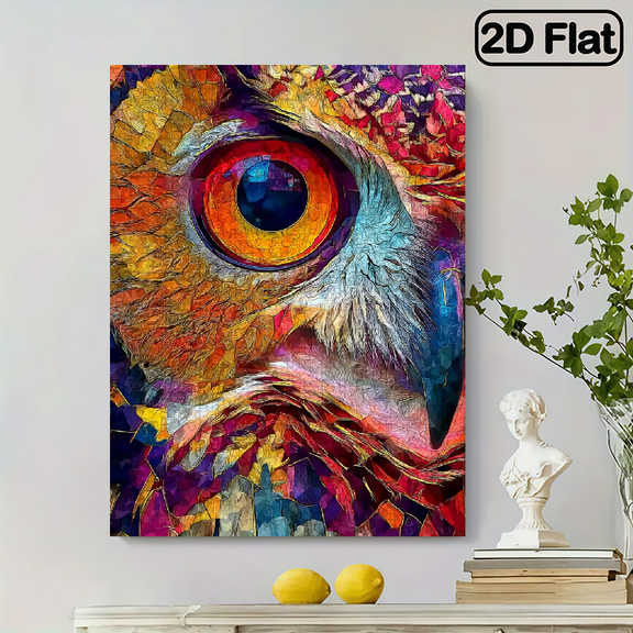 500pcs Colorful Abstract Owl Jigsaw Puzzle for Family Fun And Interaction, Featuring a Bright Abstract Design And Owl Art Pattern, Challenging And Entertaining for Family Activities Vivid Puzzle