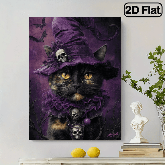 500pcs Colorful Adult Themed Jigsaw Puzzle Vibrant Abstract Design, Halloween Pattern, Challenging Entertaining, Family Activity Vibrant Puzzle Piece. 20.4x15in