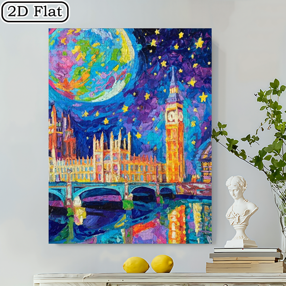 500pcs Colorful London Big Ben Bus Starry Night View Jigsaw Puzzle Portable, Mixed Color, Ideal for festival, Birthday, Holiday Gifts, Home Decor, Leisure and Entertainment.