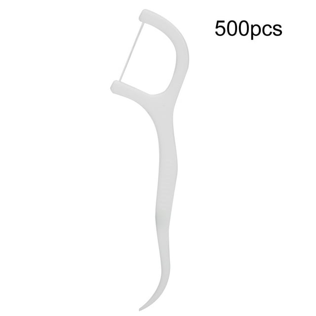 500pcs Disposable Dental Floss Stick Teeth Stain Removal Floss Oral Care Tool