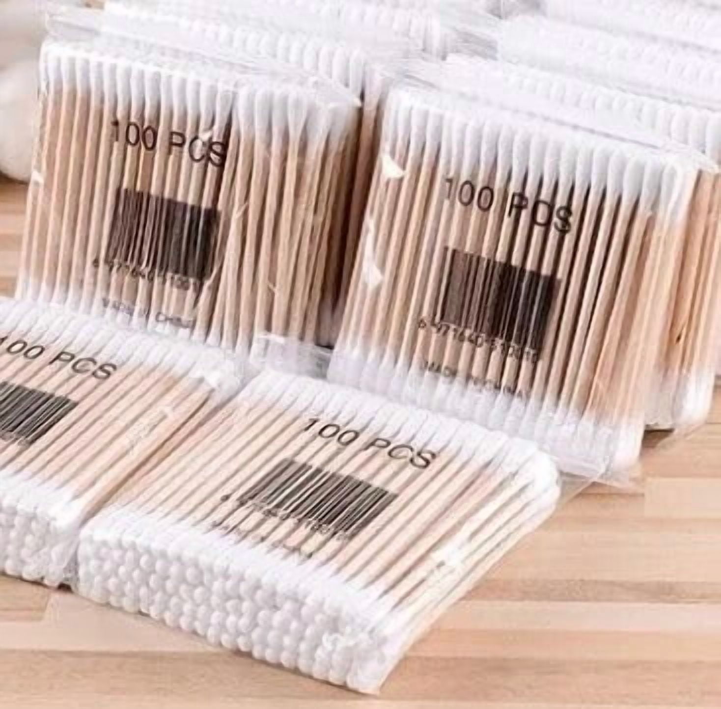 6 Zoll Lange Wattestäbchen – 400 Stück, Doppelseitig, Mit Holzstiel, Für Reinigung, Make-up & Tierpflege