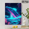 thumbnail image 1 of 500pcs Dreamy Whale Leaping Waves Night Light Scene Puzzle Perfect Gift for Home Decoration Adult Intelligence Fun and Creative Large-sized Puzzle Game. 20.4x15 in, 1 of 10