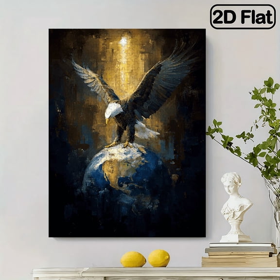 500pcs Eagle and Earth Puzzle Suitable for Adults Families Large Brain Teaser Challenge with Earth from Space Eagle Design.15x20.5 in