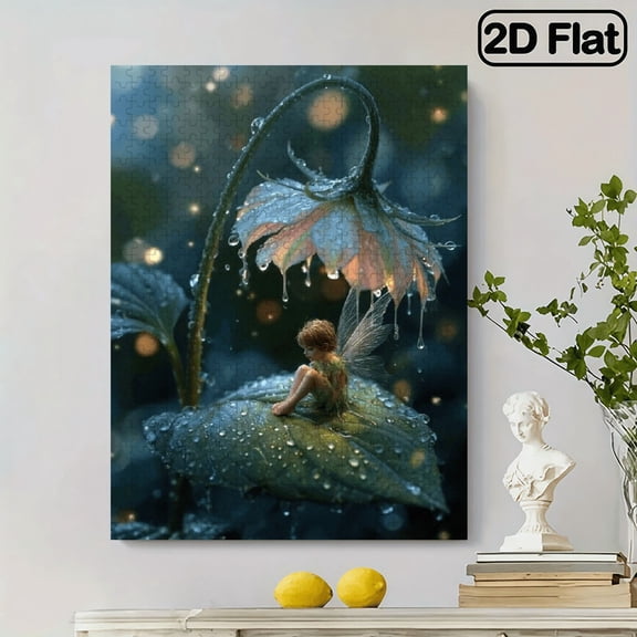 500pcs Enchanted Forest Elf Flower Fairy Puzzle - Vibrant Nature-Inspired Design, Large Size,Family Interactive Game, Ideal for Quiet Moments,