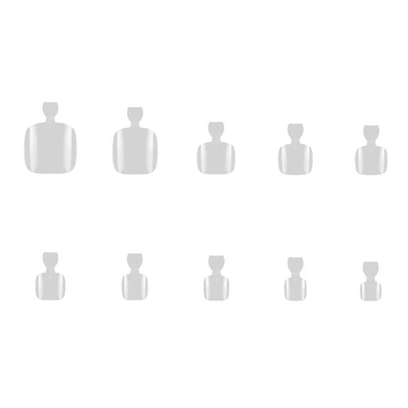 500pcs Artificial Nails in 10 Sizes for Gel Acrylic Applications Durable and Reusable for DIY and Salons