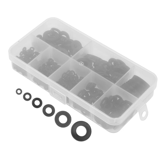 500pcs Flat Washers Assortment Kit Flat Nylon Washers Accessories Kit for Stroke Engine