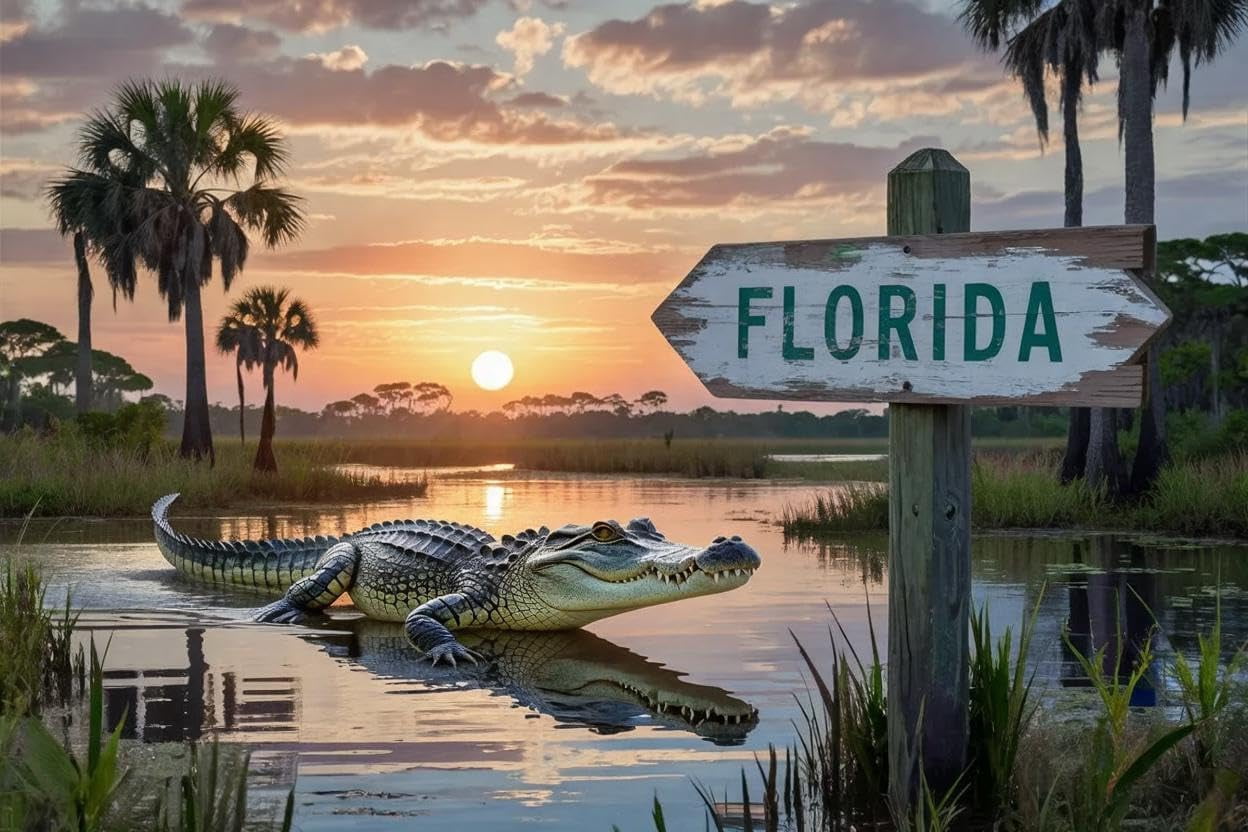 500pcs Fun Jigsaw Puzzle for Adults Florida The Everglades State Map ...