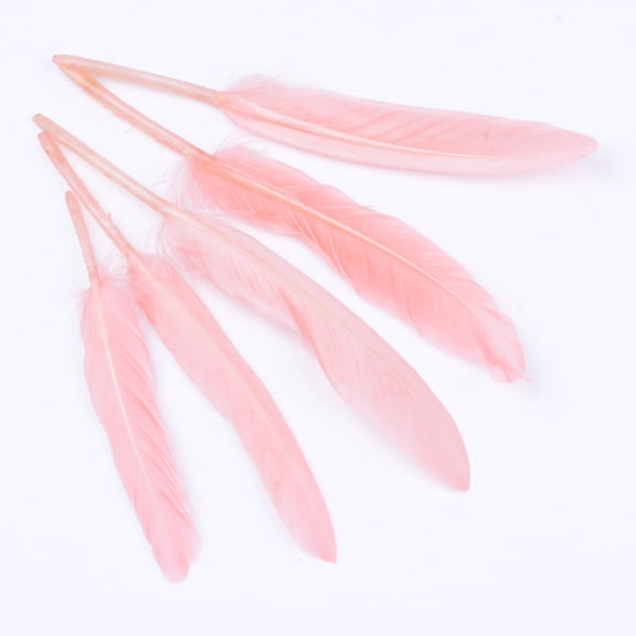 500pcs Goose Feather Costume Accessories Dyed Pink 100-175x13-25mm