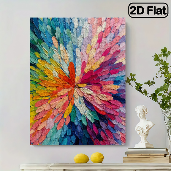 500pcs Gradient Puzzle Gradient Petal Jigsaw Puzzle Large Square Paper Puzzle for Adults, Scratch-Resistant, Interactive Family Game, Brain-Challenging DIY Decoration Gift, 14.9*20.4 in.