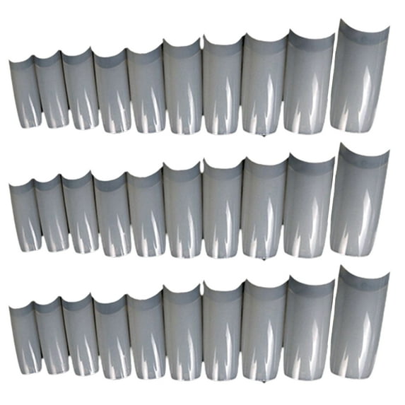 500pcs Half Cover False Nails Press on Nails Tips Natural Acrylic Nails 10 Sizes for Nail Salons and DIY Nail Art