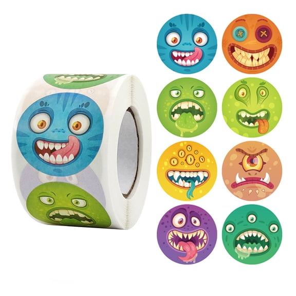 500pcs Halloween Pumpkin Sticker Horror Ghost Sealing Label for Scrapbooking DIY