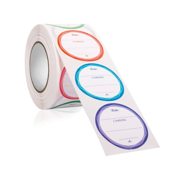 500pcs Household Container Labels for Organized Kitchen Freezer Labels 3.8cm