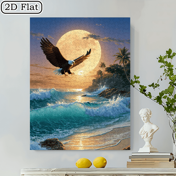 500pcs Interactive Puzzle Game Perfect Gift for Adults, Family Fun, Creative Hobby, Ideal Unique and Challenging Landscape Puzzle, Colorful Animal Puzzle, Large Size,20.4*14.9 in.