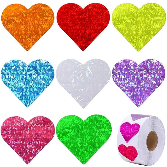 500pcs Labels Love Rainbow Sticker Heart Shape Scrapbooking Gift Packaging Party Wedding Valentine's Day Stationery Sticker