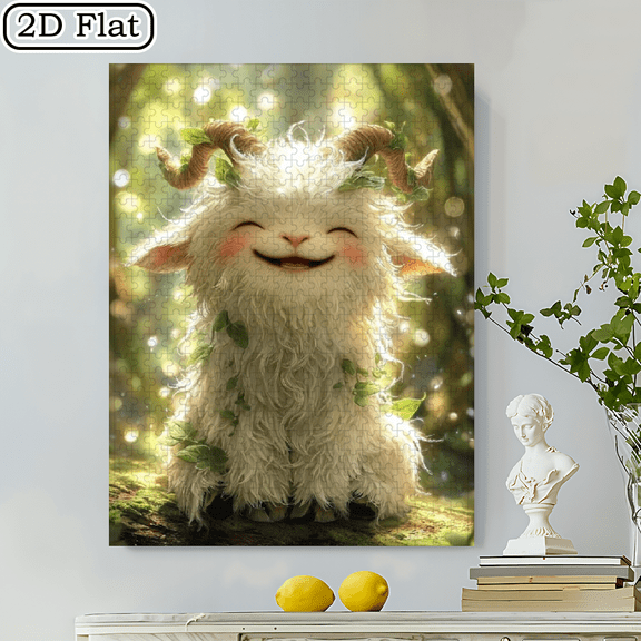 500pcs Large Adult Jigsaw Puzzle - Cute Goat Puzzle,20.5x15 Inch Enormous Puzzle, Challenging Brain Game, Suitable for Creative Fun with Family And Friends. Perfect Choice As a Birthday Or Holiday