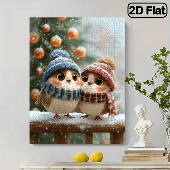 A 500pcs Large Adult Puzzle Featuring Birds, Measuring 20.4x15 Inches. This Challenging Brain Game Is Perfect for Creative Fun with Family And Friends.