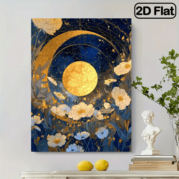 500pcs Large Celestial Night Sky Jigsaw Puzzle Suitable for - Challenging Cosmic Puzzle with Stars, Planets,  Family Activity, Gift. 20.4x15in
