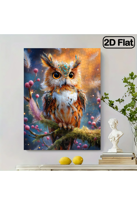 500pcs Large Owl-Shaped puzzle for Adults - 20.4x15" Owl Bird Puzzle with Pieces, Intermediate Challenge Brain Game, Family Activity Relax Gift Suitable for Adults, Christmas, New Year, Birthday