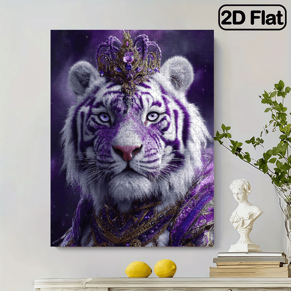 500pcs Large Tiger Animal Puzzle Suitable for Adults Families - 20.5x19.69 Inches Brain, Relax Gift, Portable Boxed Game for Decor, Challenge, Puzzles for Adults