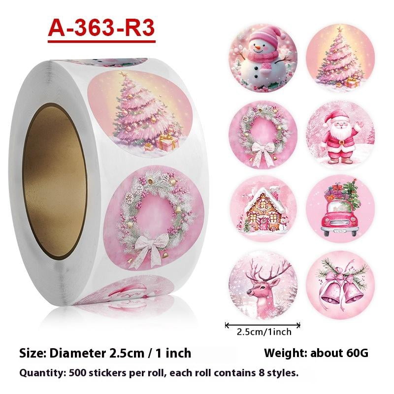 500pcs Merry Christmas Gift Stickers Santa Round Seal Labels Sticker ...