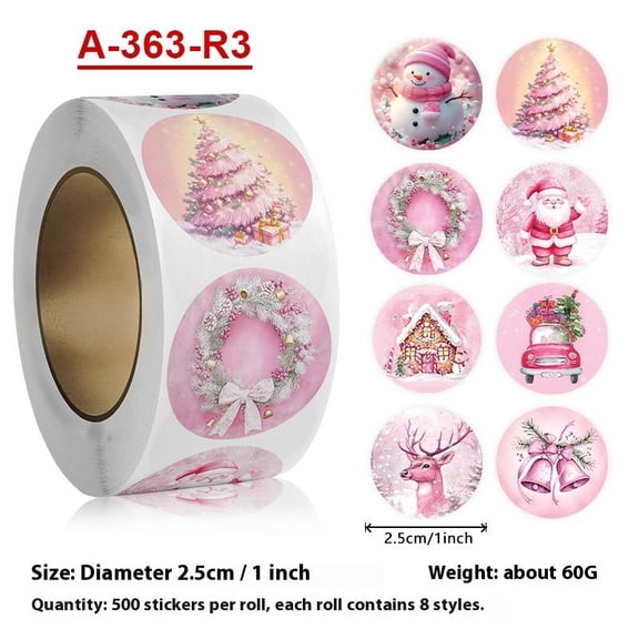 500pcs Merry Christmas Gift Stickers Santa Round Seal Labels Sticker For Gift