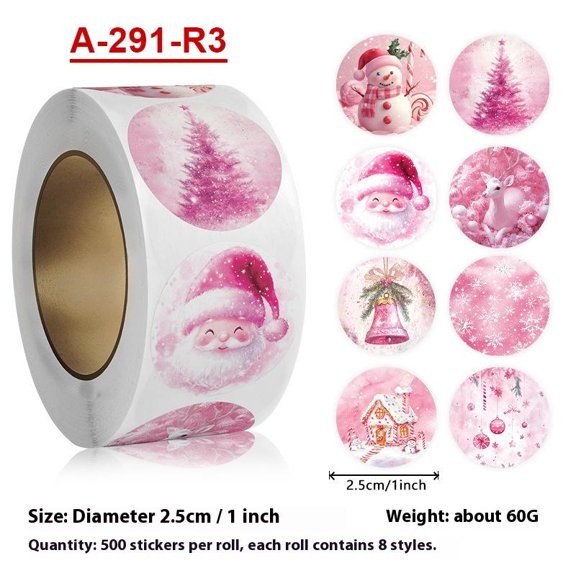 500pcs Merry Christmas Gift Stickers Santa Round Seal Labels Sticker For Gift