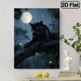 thumbnail image 1 of 500pcs Moonlit Black Panther Puzzle Large-sized, High-difficulty Creative Animal Patterns, Perfect Gift for Puzzle Lovers, Unique and Challenging Decoration. 20.4x15in, 1 of 10