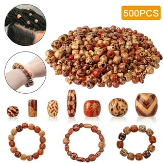 Fun-Weevz 700 Wooden Beads for Jewelry Making Adults, Assorted African Beads, Wood Beads for Craft Bracelets and Necklace Jewelry, Crafts Macrame