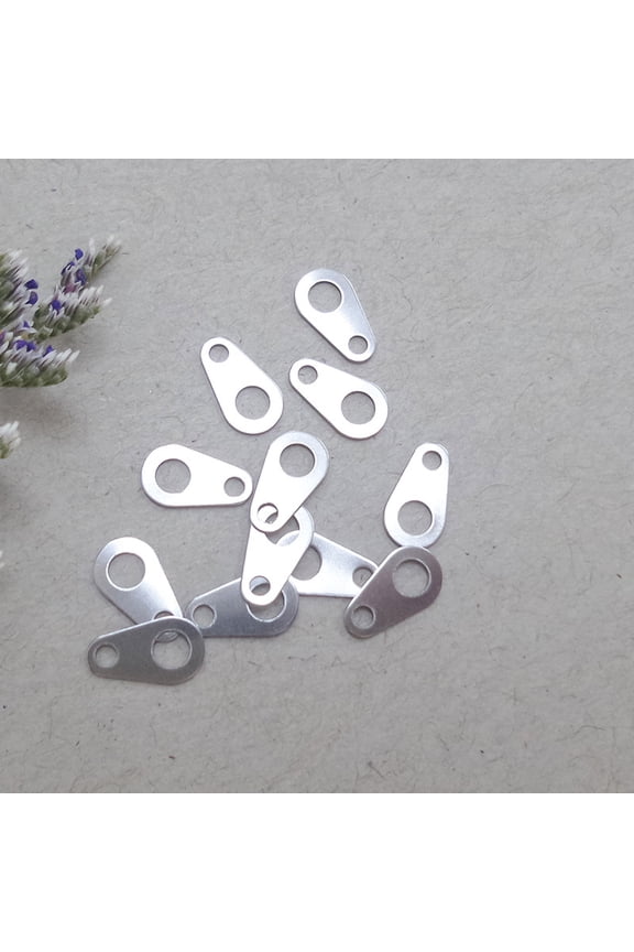 500pcs Non-Tarnish 316 Surgical Stainless Steel Chain Tabs Chain Extender Connectors Oval Stainless Steel color 9x5mm