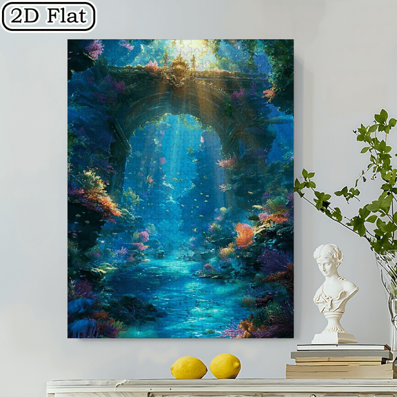 500pcs Oversized Puzzles Suitable for Adults : Challenging Brain with Pieces, Natural-Themed Wall - Non-Toxic Cardboard Box, Complex Picture for, Birthday/Christmas/Mother's Day Gifts ( Color)